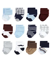 Little Treasure Baby Cotton Rich Terry Socks 24-Pack, Dapper Dude, 0-6 Months