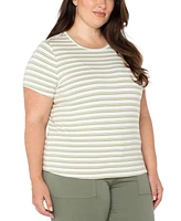Liverpool Plus Striped Crewneck Classic T-Shirt
