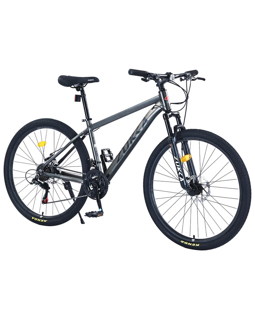 27.5 Inch Wheels 21 Speed Mountain Bike, for Men Women Boys and Girls, Front Suspension,Aluminum Alloy Frame