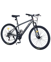 27.5 Inch Wheels 21 Speed Mountain Bike, for Men Women Boys and Girls, Front Suspension,Aluminum Alloy Frame