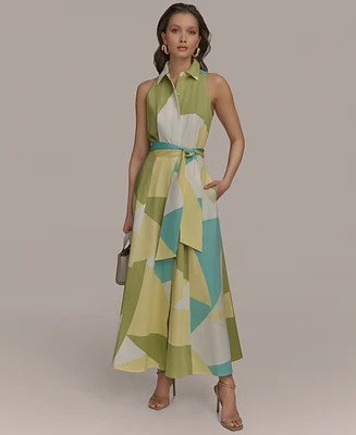 Donna Karan New York Women's Printed Sleeveless Shirtdress