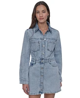 Dkny Jeans Women's Button-Down Long-Sleeve Denim Dress - Kyp