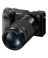 Sony Sony Alpha A6100 Mirrorless Digital Camera, with 16-50mm and 55-210mm Lens (Black) Flash Bundle with Flashpoint Zoom-Mini Ttl R2 Flash, Bag, Filt