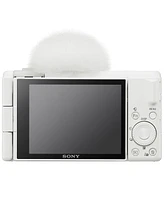 Sony Zv-1F Vlogging Camera, White with ACCVC1 Vlogger Accessory Kit