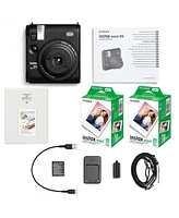 Fujifilm Instax Mini 99 Instant Film Camera, Matte Black, Bundle with 2x Instant Daylight Film Pack and Slinger Photo Album