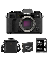 Fujifilm X-T50 Mirrorless Camera, Black, Bundle with Li-Ion Battery, 64GB Sdxc Memory Card and Shoulder Bag