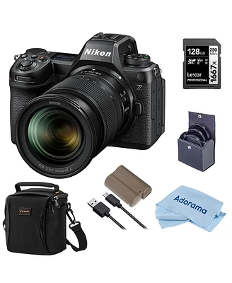 Nikon Z6III Mirrorless Camera with Nikkor Z 24-70mm f/4 S Lens, Bundle with Filter Kit, 128GB Memory Card, Battery, Bag, Cleaning Cloth