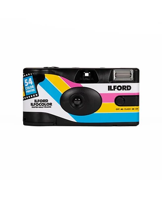 Ilford Ilfocolor Rapid Retro Half Frame Single Use Color Film Camera, 54 Exposures