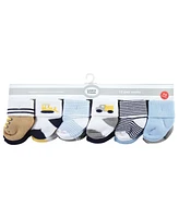 Luvable Friends Cotton Rich Baby Terry Socks 24-Pack, Bulldozer, 6-12 Months