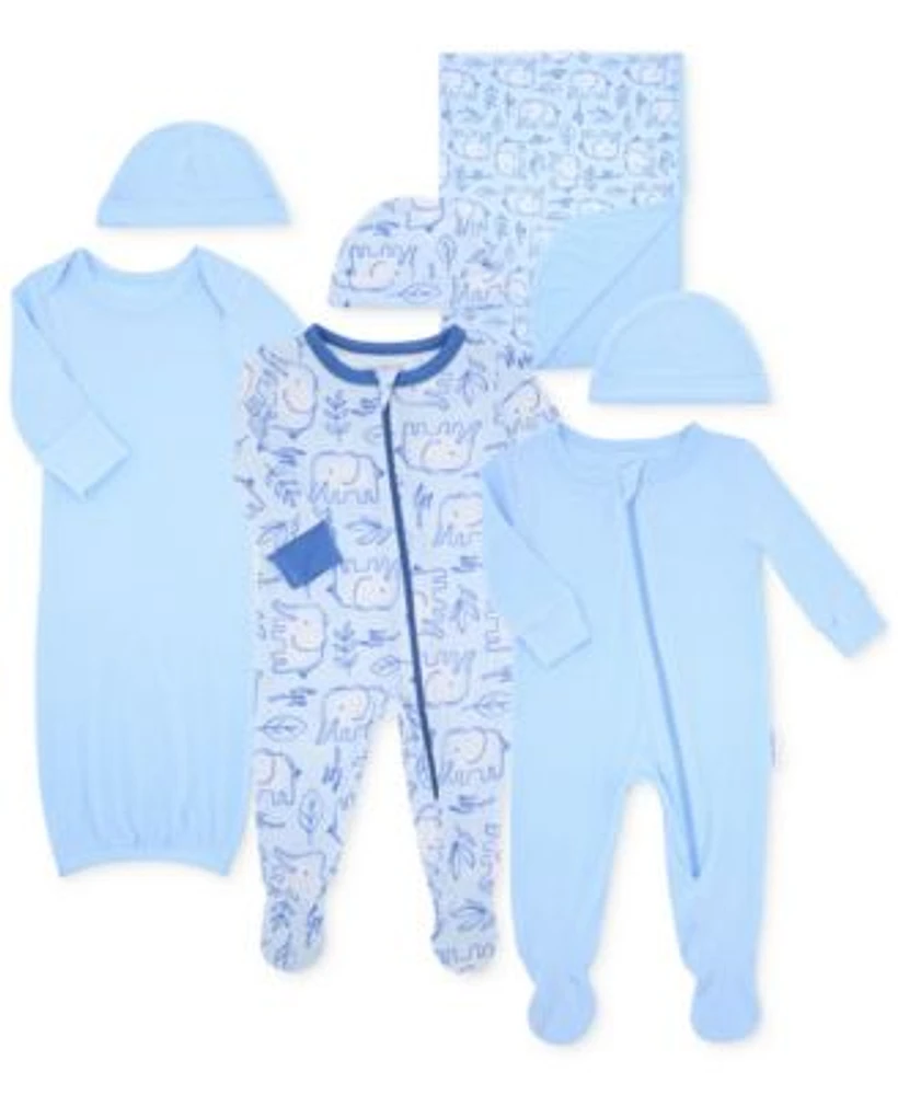 Max Olivia Baby Boys 2 Piece Outfit Sets Reversible Swaddle Blanket