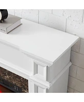 Only Mantel (Not Included 23" Fireplace)--White, 45.6"W11.8"D40"H