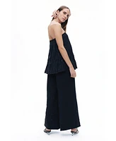 Nocturne Women's Wrinkled Strapless Blouse