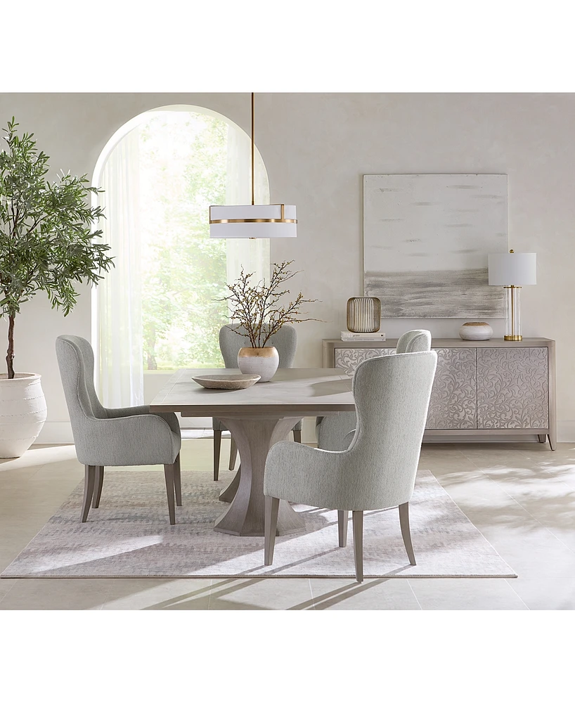 Cornelia -Pc. Dining Set (Rectangular Table & Tufted Arm Chairs