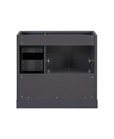 36" Solid Wood Freestanding Bathroom Vanity with 4 Drawers and Shelf