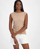 Bar Iii Women's Sleeveless Honeycomb Top, Exclusively at Macy's