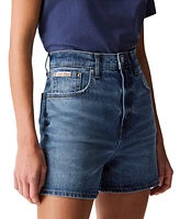 Calvin Klein Jeans Women's High-Rise Cotton Denim Shorts