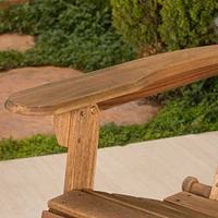 Acacia Wood Outdoor Adirondack Loveseat: Timeless Style and Comfort