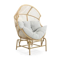 Palos Outdoor Wicker Glider Chair - Light Brown