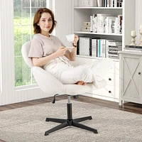 Swivel Cross Legged Chair with Adjustable Height and Rocking Function