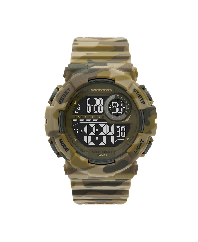 Skechers Men's Macafee Digital, Camo Polycarbonate Watch