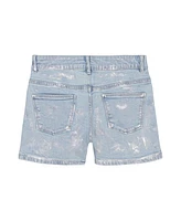 Calvin Klein Big Girls Foil Printed Denim Shorts