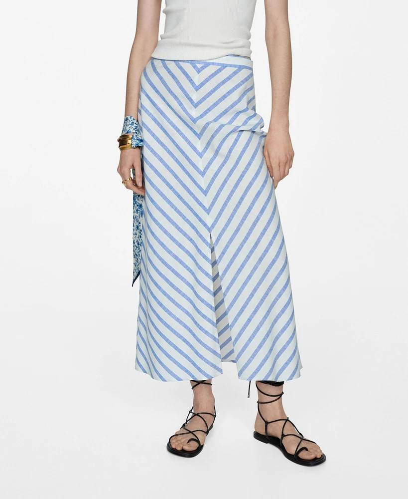 Mango Women's Printed Slit Skirt