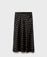 Mango Women's Polka-Dot Midi Skirt