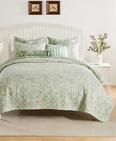 Greenland Home Fashions Olivia Garden Toile 3-Pc. Quilt Set