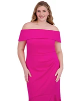Eliza J Women's Off-The-Shoulder High-Low Hem Gown