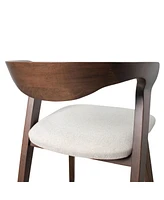 Furniture of America 2-Pc. Solid Wood Mid-Century Modern Dining Chair Set