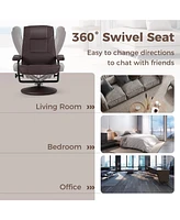 Swivel Lounge Chair Recliner with Ottoman