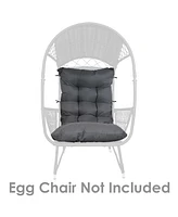 Outdoor Egg Chair Cushion Replacement - Cozy Polypropylene Fill - For Patio, Backyard, or Front Porch - Beige