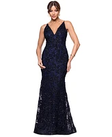 Xscape Women's Embellished Soutache Lace Sleeveless Gown