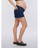 Motherhood Maternity Under the Belly Cut Off Denim Short