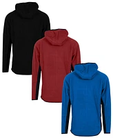 Galaxy By Harvic Men's 3-Pack Polar Fleece Tech Zip Hoodie