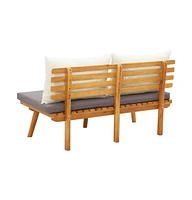 Patio Bench with Cushions 45.3" Solid Acacia Wood