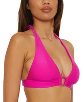 Becca Women's Monte Carlo Ribbed Ring-Hardware Halter Top