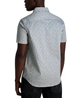 Karl Lagerfeld Paris Men's Regular-Fit Double Ll Logo-Print Button-Down Shirt