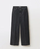 Mango Women's High Waist Straight Jeans