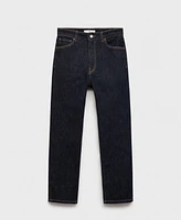 Mango Women's Claudia Rinse Wash Slim Crop Jeans