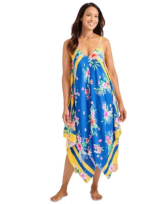 Tommy Bahama Women's Floral-Print Scarf Cover-Up Dress