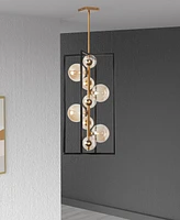Dainolite 29.50" Metal Glasgow 9 Light Pendant