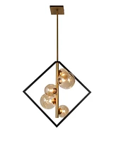 Dainolite 20.50" Metal Glasgow 5 Light Pendant