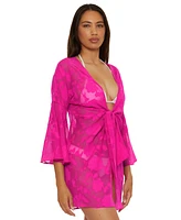 Becca Women's Victoria Garden Burnout Tunic Cover-Up