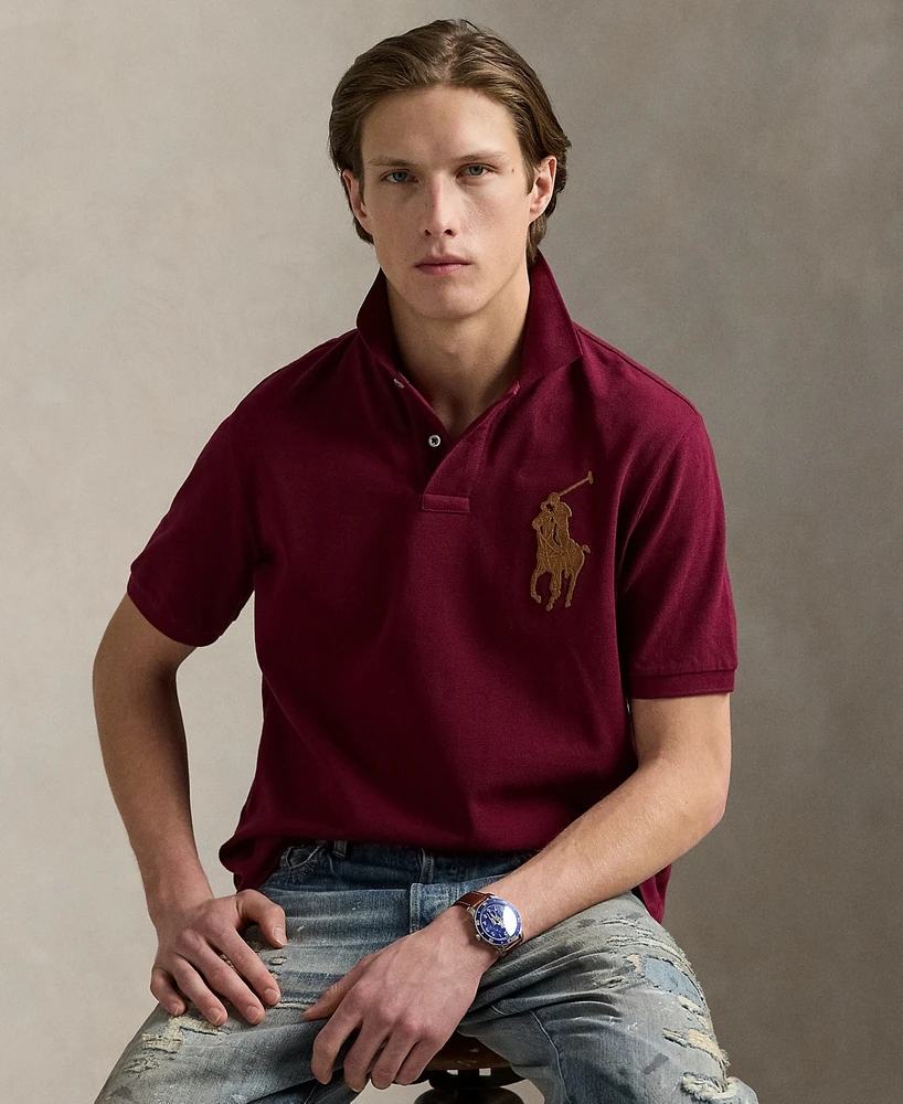 Polo Ralph Lauren Men's Custom Slim Fit Leather-Pony Shirt