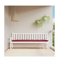 Garden Bench Cushion Wine Red 78.7"x19.7"x2.8" Oxford Fabric