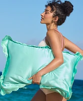 Slip Pure Silk Queen Pillowcase With Scalloped Edge - Turquoise