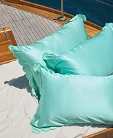 Slip Pure Silk Queen Pillowcase With Scalloped Edge - Turquoise
