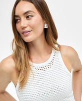 I.n.c. International Concepts Women's Embellished Open-Knit Tank, Exclusively at Macy's