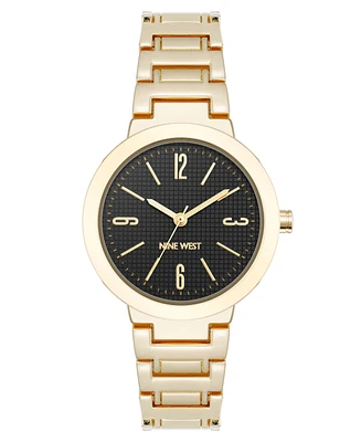 Nine West Women's Quartz Everyday Round and Gold-Tone Metal Alloy Watch